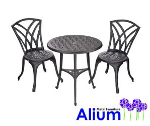 Conjunto de Aluminio Fundido para Jardín "Harrison" – 2 Sillas Alium™