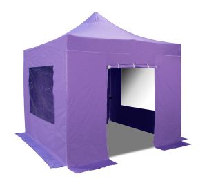 Standard 3m x 3m Pop Up Steel Gazebo in Lilac - Complete With Carry Bag