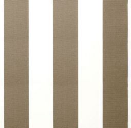 Lona de repuesto Rayas marrones y blancas en poliéster con faldón para toldo de 3m x 2.5m