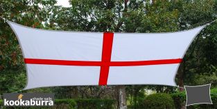 Toldo Vela Impermeable Bandera de Inglaterra Rectangular 3mx2m Kookaburra®