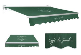 2.5m Toldo Semi-Cofre Manual de Color Cafe Du Jardin Verde