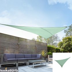 Toldos Vela de Sombra Kookaburra® Verde Menta Triangular 4.2mx4.2mx6.0m (Impermeable)