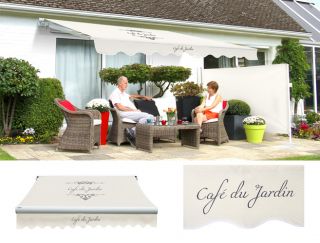 3.5m Toldo Estándar Manual de Color  Cafe Du Jardin Marfil