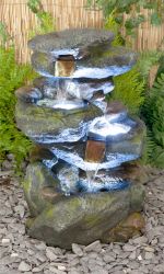 Fuente Cascada de Agua Bekko 3 Niveles - Luces LED
