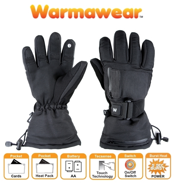 Warmawear Deluxe Guantes t/érmicos con bater/ía el/éctrica