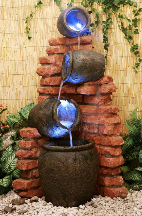 Fuente Agua Decorativa Efecto Piedra 25 cm