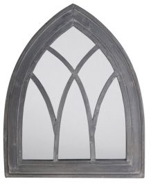 Espejo de Estilo Gótico de Madera - Gris