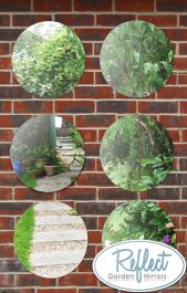Conjunto de 6 Espejos Ciulares de Jardín Acrílicos Reflect