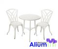 Conjunto de Muebles de Aluminio Fundido para Jardín Málaga– 2 Sillas Color Blanco