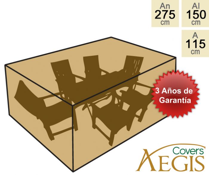 Funda Rectangular para Muebles de 6 plazas de Aegis 275cm x 150cm - Deluxe