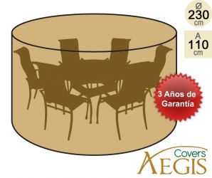 Funda Redonda para Muebles de 4 plazas de Aegis - Diámetro 230cm - Deluxe