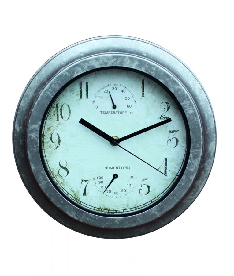 Reloj de Pared de Apariencia Galvanizada - 29.5cm