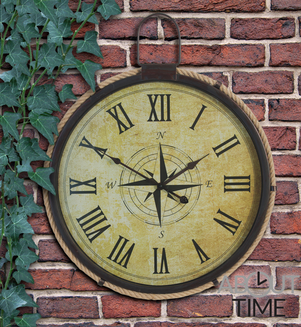 Reloj de Jardín con Brújula Náutica - 50 cm - de  About Time™
