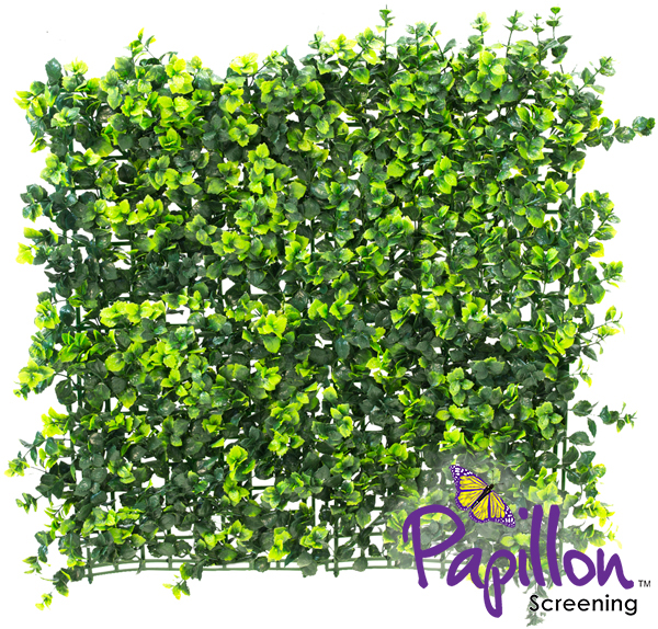 Panel para Jardín Vertical Artificial - Boj Oscuro - 50 cm x 50cm - Paquete de 16  Piezas - 4m² por Papillon™