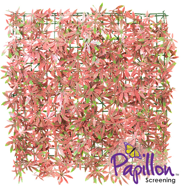 Panel para Jardín Vertical Artificial - Arce Rojo - 50 cm x 50cm - Paquete de 8 Piezas - 2m² por Papillon™