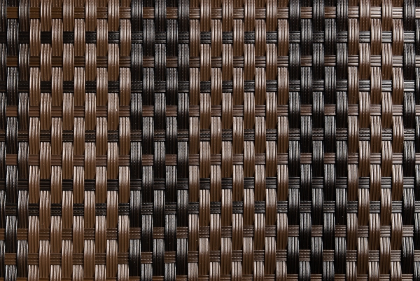 Panel de Ratán Trenzado Artificial Color Marrón y Negro - 1m x 1m de Papillon™