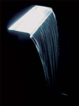 Luz LED color blanco para cascada de acero inoxidable, 30cm