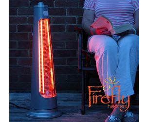 Estufa de pie Firefly™ con 2 niveles de potencia
