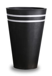 Maceta Negra Alta y Redonda – De Zinc 49cm
