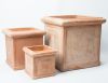 Terracotta Cube Planters - Mixed Set of 3 - H26/37/50cm