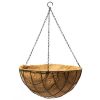 40.6cm Wire Criss Cross Hanging Basket with Coco Liner