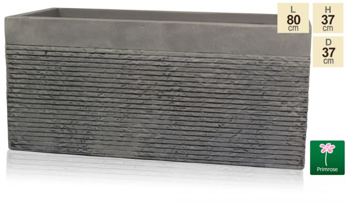 Maceta Rectangular Mediana Gris - Juego de 2 x 80cm Primrose™