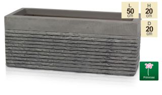 Maceta Rectangular Pequeña Gris - 50cm Primrose™