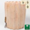 70cm Terracotta Scalloped Finish Tall Planter - Large
