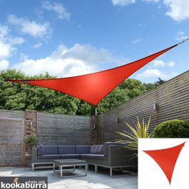 Toldos Vela de Sombra Económico Kookaburra® Rojo Triangular 3.6m (Transpirable 185g)