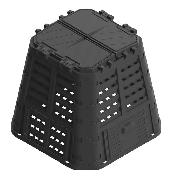 Compostadora de Plástico  420L - Módulo Negro