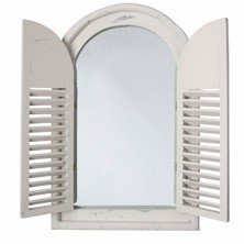 Espejo Blanco Vintage con Puertas
