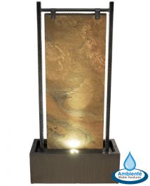 Fuente de Agua Bernoulli de Zinc y Pizarra con Luces  LED 120cm de Ambienté