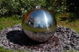 Esfera de Acero Inoxidable Pulido con Luces LED - 150 cm