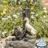Fuente de Agua Familia de Patos en el Viejo Grifo 56cm - con Luces -  Ambienté™