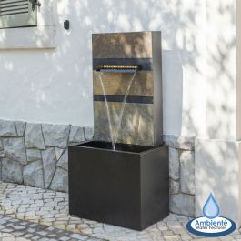 Pared de Agua de Zinc y Piedra  Alhambra - 100cm de Ambienté ™