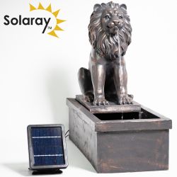 Fuente de Agua Solar -  León Sentado con Luces - 70cm  de Solaray ™