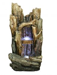 Fuente Cascada de Agua Boscosa - Polipiedra con Luces LED - Altura 103cm