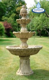 Fuente de Agua Real de 3 Niveles  - Acabado Vintage - 150cm - Ambienté™