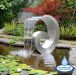 H65cm Atlantis Cascading Stainless Steel Water Feature with Lights by Ambienté