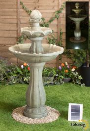 Fuente Solar Imperial con Luces - Vintage 112cm - Por Solaray™