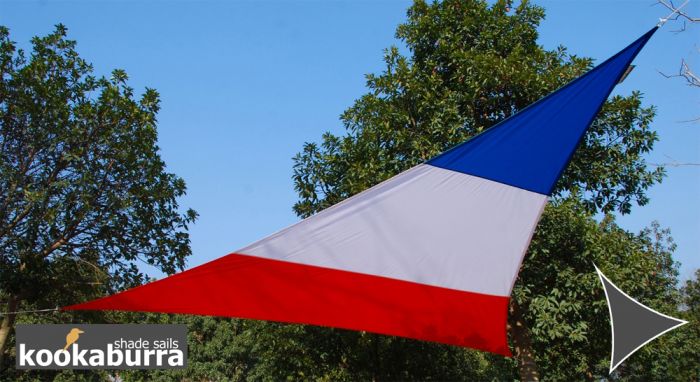Toldo Vela Impermeable Bandera Francesa - Triangular 5m Kookaburra®