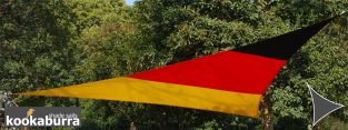 Toldo Vela Impermeable Bandera Alemana - Triangular 5m Kookaburra