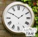 Reloj Hora Perfecta con Control Remoto para Exteriores - Blanco Antiguo - 38cm