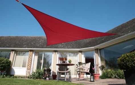 Toldos Vela de Sombra Kookaburra® Rojo Triangular 3.6m (Impermeable)