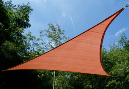 Tende a vela Kookaburra® - Triangolare 3,6 m Terracotta Intrecciata Traspirante