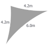 Triangular 4.2mx4.2mx6.0m