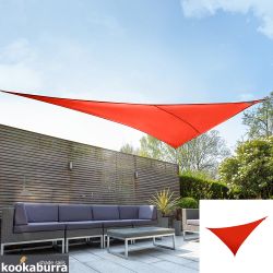 Toldos Vela de Sombra Kookaburra Rojo Triangular 4.2mx4.2mx6.0m (Impermeable)