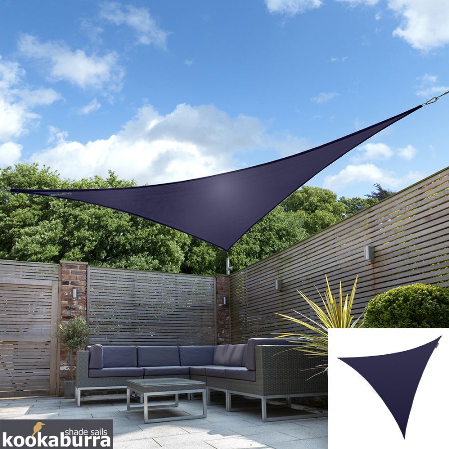 Toldos Vela de Sombra Kookaburra® Azul Triangular 3.6m (Impermeable)