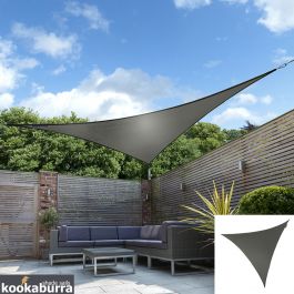 Toldos Vela de Sombra Kookaburra® Carbón Triangular 3.6m (Resistente al Agua -Uso Ocasional)