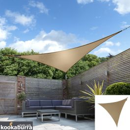 Toldos Vela de Sombra Kookaburra® Moca Triangular 3.6m (Impermeable)